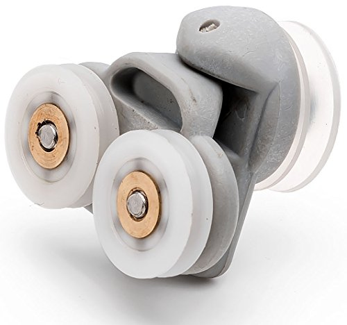 4 x L3 B&Q Shower Door Rollers/Runners Twin Spare/ 19mm grooved Wheels
