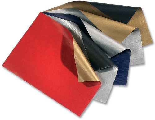 folia Weihnachts-Geschenkpapier Bicolor, blau/silber