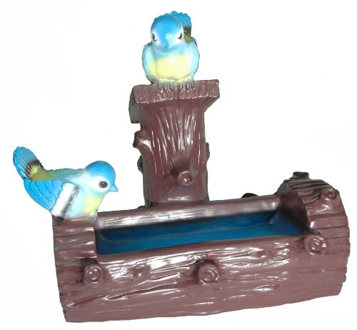 Frankenland Design Vogeltränke mit 2 Vögeln, ca. 31 cm hoch, PVC