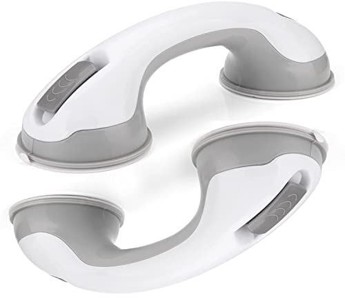 OKCS 2-er Pack Badewannen-Haltegriff Wandhalterung Wandgriff für Ihr Badezimmer und Haushalt Saugheber für Glas, Fliesen und mehr - bis zu 75 kg Tragkraft