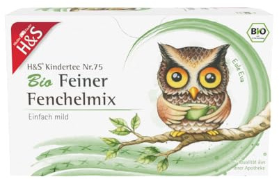 H&S Kindertee Nr. 75 – Bio Feiner Fenchelmix, 20 Filterbeutel à 1,5 g: Zur Anwendung bei Kindern ab dem 12. Lebensjahr - ein feiner Mix aus Fenchel, Apfel und Kümmel