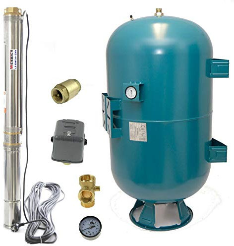 150 L Hauswasserwerk Hauswasserautomat Tiefbrunnenpumpe 7,3b 4200l/h Sand bis 5%