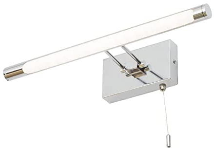 Britalia LED Polished Chrome Bathroom Modern Switched Picture & Mirror Light 41cm IP44 | 8W LED - 395 Lumens | 3000k Warm White