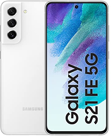 Samsung Galaxy S21 FE 5G, Android Smartphone, 6,4 Zoll Dynamic AMOLED Display, 4.500 mAh Akku, 256 GB/8 GB RAM, Handy in White, inkl. 36 Monate Herstellergarantie [Exklusiv bei Amazon]
