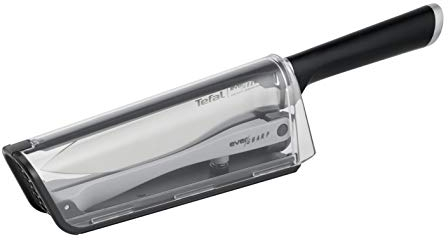 TEFAL Kochmesser 16,5 cm, exklusives integriertes Schärfen, Allzweck-Kochmesser, Deutscher Edelstahl, Ever Sharp K2569104