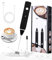 jutyum Espumador de Leche Electrico, USB Recargable Mini Batidora, Milk Frother, Batidora Leche Espuma, Vaporizador de Leche, Batidora de Leche para Café con leche, Capuchino, Chocolate Caliente