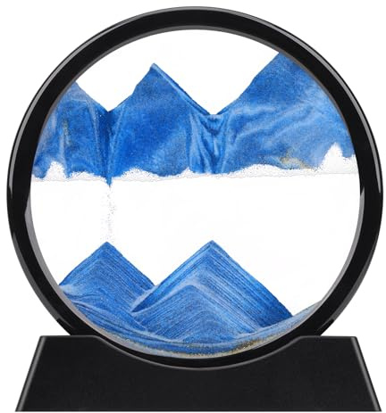 XINBAOHONG Pittura di Sabbia Che Scorre Quadro Sabbia Movimento sabbia dinamica 3d Hourglass Deep sea Sandscape Display Decorazioni per la Casa e l'ufficio Giocattoli da Scrivania per Adulti (12”