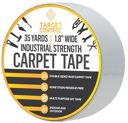 Target Control 105ft - Double Sided Carpet Tape, Rug Tape, Double Sided Tape For Vinyl Flooring, Carpet Binding For Edging Rugs, Gripper For Carpeted Floor, To Carpet Gripper, Carpet Tape