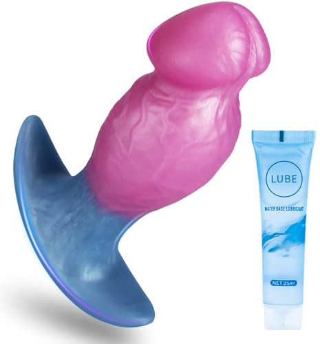 Beginner Wearable Butt Plug for Women Men, Soft Silicone Anal Plug, Knot Thick Anal Dildo with Suction Cup, Anal Sex Toys for Adults, Long-Term Wear Butt Plugs, Prostate Dildo, Gay Sex Toys - 200g
