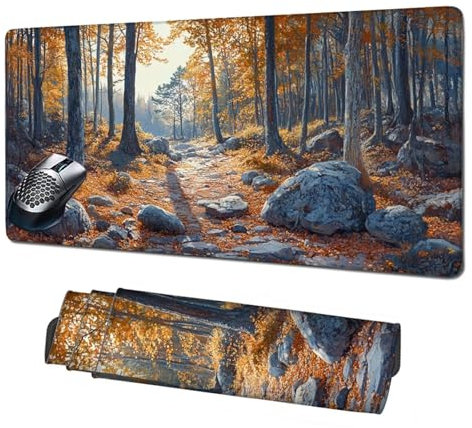 Alfombrilla Gaming,Alfombrilla Ratón Bosque Mouse Pad,Árbol Alfombrilla Escritorio Grande 1600x800x3mm,Protector Escritorio Alfombrilla Antideslizante,Mejora Precisión y Velocidad,Accesorios PC X1-784