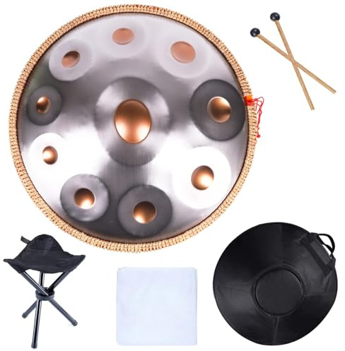 Handpan Drum Instrument, professionelle Audioproduktion, mit Tasche und Stativ für verbesserte Leistung