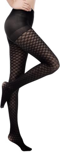 C4N High Waist Sheer Strumpfhosen für Frauen Schwarz Fischnetz Strumpfhosen Kontrolle Top Strumpfhosen Netzstrümpfe