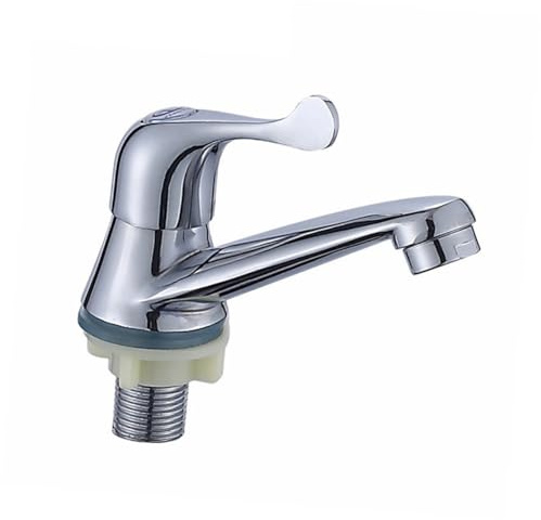 Mipcase Robinet D'eau Froide Simple en Alliage de Zinc Non Spécifiée à Levier Unique Fonction Économie D'eau pour Lavabo et Machine à Laver Usage Salle de Bain Cuisine