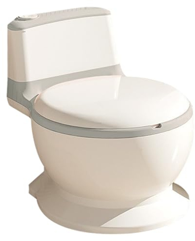 Baby Töpfchen, Toilettensitz Kinder, Potty für Kleinkinder mit Musik & Spülgeräusch Für Töpfchentraining, Kindertoilette & Potty Training Toilet (Grau)