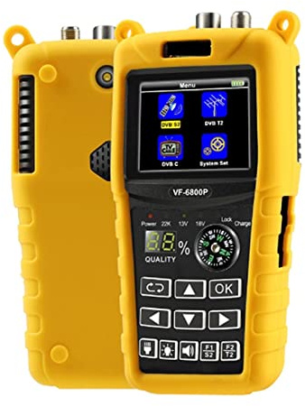Buscador de satélites, Buscador de satélite DVB-T2/DVB S2/DVB C Sat Finder Meter for Receptor de TV por satélite DVB T2 sintonizador HD Digital Satfinder