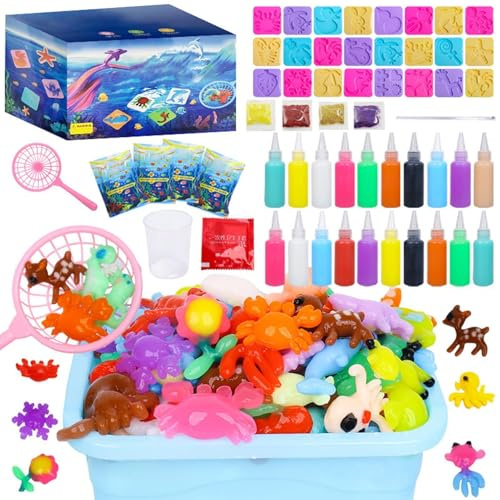 Generisch Wasser-Gel-Set,Kreatives Bastelset mit 12 Cartoon-Formen | Wasserspielzeug-Set - Für Mädchen und ab 3 Jahren, als Geschenk für Geburtstag, Zuhause, Schule, Kita, zur Förderung von