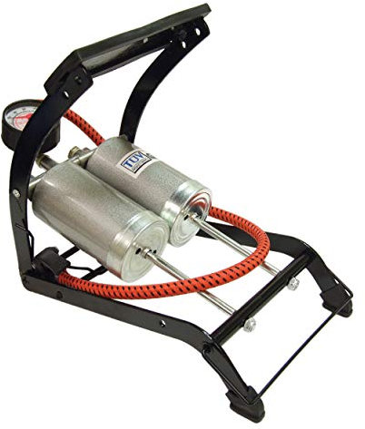 Streetwize - Deluxe Twin Cylinder Foot Pump - With 270 Gauge - Suitable for inflating tyres on Cars, Motorcycles & Bicycles