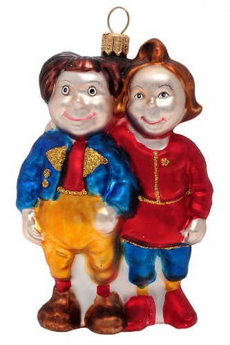 Hamburger WEIHNACHTSKONTOR® - Christbaumschmuck - Max und Moritz blau - rot
