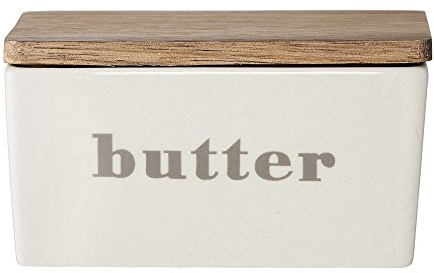 Bloomingville Butterdose,grau,Keramik, 12,5cm