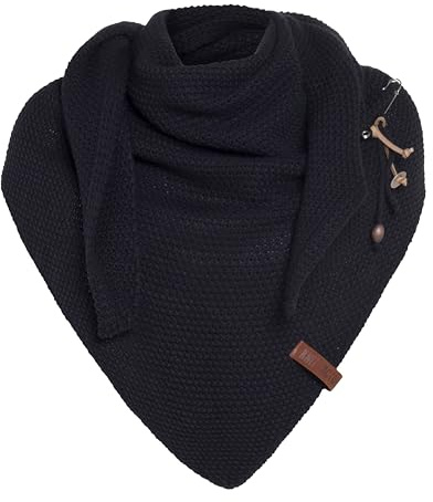 Knit Factory - Coco Trekantssjal - Navy - 190x85 cm