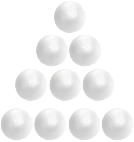 Healifty 10 Palline di Polistirolo Espanso Bianche 1.57 Pollici per Artigianato Natalizio Fai da Te Modellismo Decorazioni per Albero di Natale E Feste