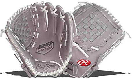 Rawlings Mädchen R9sb120-3g-3/0 Softball-Handschuh, grau/weiß, 30,5 cm
