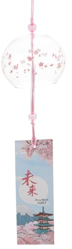 SOIMISS Japanische Glas Windspiel Windglocke Amulett Glücksbringer Baumschmuck Autospiegel Glaskugel Anhänger Hängedeko für Auto Dekoration Outdoor Balkon Draußen Terrassen Garten Deko Hänger