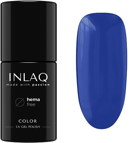 INLAQ® HEMA Free UV Nail Polish Navy Blue 6 ml - gel nail polish free from HEMA - gel polish UV varnish in different UV LED gel colours