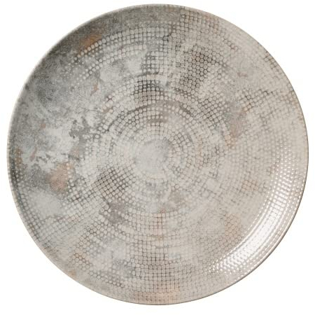 Ritzenhoff & Breker Cecina Speiseteller, 26 cm, Moderner Essteller im Manufaktur-Look, Mix & Match-Geschirr, Spülmaschinenfest und Alltagstauglich, Steinzeug, Perle