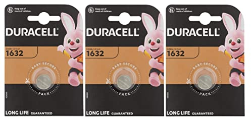 3X Duracell 1632 Lithium (3 Blister Da 1 Batteria) 3 Pile