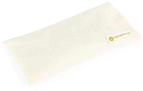 Lotuscrafts Augenkissen mit Lavendel-Leinsaat-Füllung für Yoga, Entspannung & Meditation | Aus 100% Bio-Baumwolle | Natur