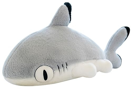 Herfair Kuscheltier Hai Plüschtier Kawaii Stofftier Kissen | Spielzeug Plüschpuppen Weihnachten Geschenk für Kinder, Mädchen und Jungen (100 cm)