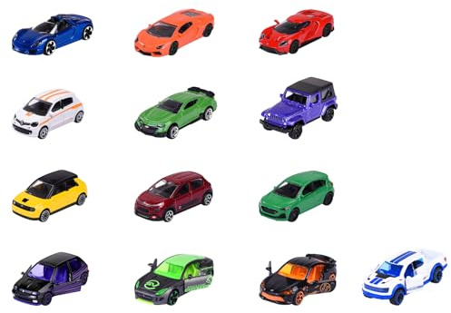 Majorette - Set 13 Pièces (9+4 Exclusifs) - Voitures Miniatures en Métal - Echelle 1/64ème - Coffret 13 Véhicules - 212054036