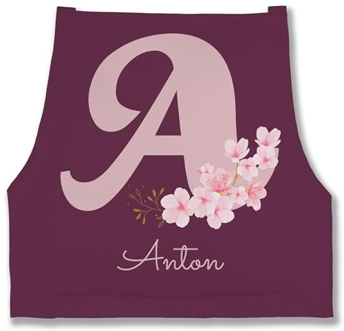 Geschenk mit Namen personalisiert by Shirtracer - Schürze - Name und Initialen - Personalisierte Geschenke mit Anfangsbuchstaben I Geschenkideen mit Namen