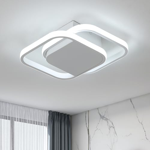 Osairous Plafoniera LED Soffitto Moderna 24W 2880LM Lampadario led Quadrato Soffitto 6500K Bianco Fresco Design Minimalista Plafoniera per Cucina Corridoio Soggiorno Stanza da Letto