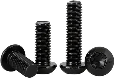 Aqxypas 1–20 Stück M3 M4 M5 M6 M8 M10 Anti-Diebstahl-Schraube, hohe Festigkeit, Pflaumenblütenloch, Güteklasse 10,9, Halbrundkopf-Innensechskantschraube (Size : M6x20mm(5PCS))