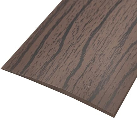 Bodenübergangsstreifen, 1 m x 5 cm, selbstklebend, PVC, Bodenbelag-Schwellenstreifen für Fliesen, Holz, Laminat, Fugenspalte (Walnuss)