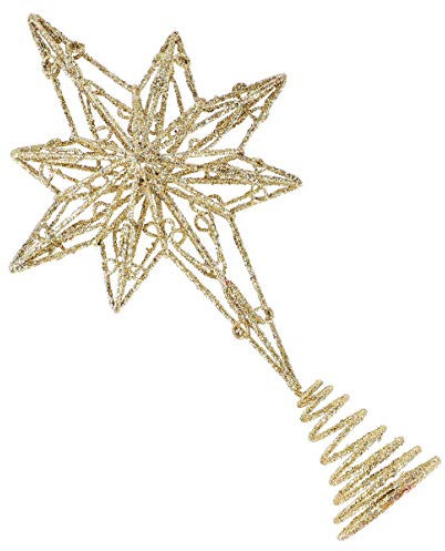 KONTONTY Stern-baumspitze Aus Metall Weihnachtsbaumspitze Für Dekoration Goldener Stern Für Tischbaum Installieren