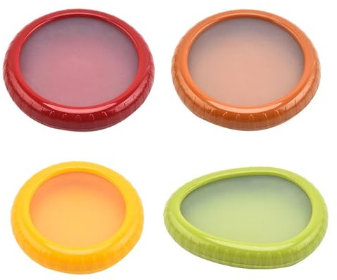 4PCS Fruit And Vegetable anti-oxidations Silicone Storage, freshs Stretch Pod To Keep freshs Vegetable,Silicone Potato And Onion Storage Container, Avocado Keeper,Tomato Saver,and Lemon Holder