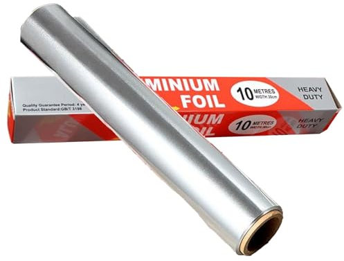 Emballage de film de cuisine, rouleau de film d'aluminium pour aliments, 78,7 x 11,8 pouces, feuille d'argent en aluminium avec cutter, emballage en film de qualité alimentaire pour griller, cuisiner