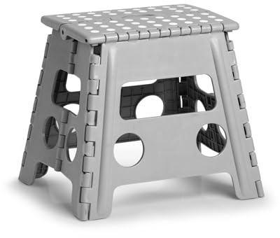 Klappbarer Tritthocker Kunststoff grau 37 x 30 x 32 cm