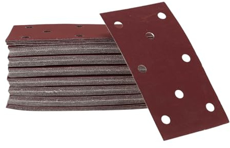 A ABSOPRO 70 Pcs Lija Rectangular De 8 Agujeros Grano 1000 Para Sistema Hojas De Lijado Universales Para Reparación Automotriz 180x95mm Óxido De Aluminio Rojo
