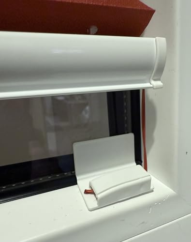 Klebeplatten mit Gelenk für Glasscheibe und Rahmen - (4 Stück) - Gelenkklebeplatte für Rahmen/Scheibe inkl. Spannschuh. Montage von Plissees ohne zu Bohren am Fensterrahmen - ps QUICKFIX