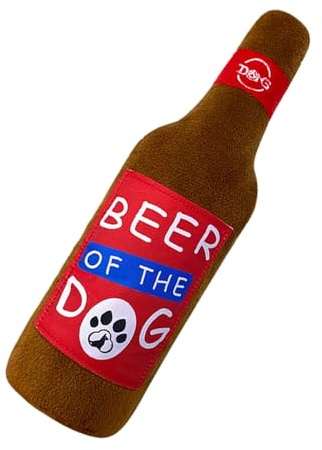 Doiyislem Jouets à Coupin pour Chien - Jeu en Forme de Bouteille de Vin - Jouet en Peluche pour Chien - pour L'Éducation Chiot Anti-Ennui Mâchonnement Intérieur Extérieur Caisse Enrichissement