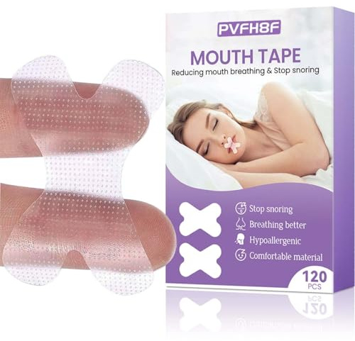 Mundpflaster Schlafen, 120 Stück Premium Mouth Tape for Sleeping, Anti Schnarch Schlafpflaster und Mund Tape, Hilft Gegen Schnarchen und Developing the Habit of Nasal Breathing