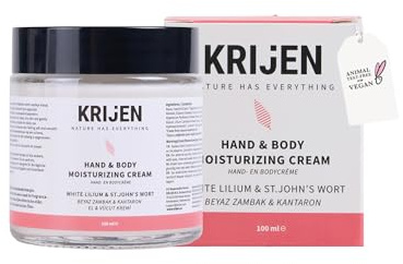 Crème pour le corps 200 ml - Avec vitamine E, huile de coco et beurre de karité - Hydratation intense et régénération - Soin 100 % végétal (lys blanc et millepertuis)
