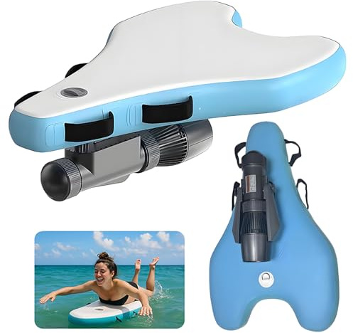 Tabla de bodyboard inflable con hélice subacuática de 500 W, tabla de surf eléctrica para adultos, material duradero para fiestas en la piscina, propulsor incluido, funciona de 40 a 130 minutos