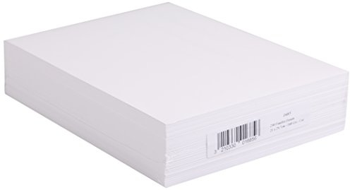 Clairefontaine 1685C - Packung mit 250 Bogen Skizzenpapier 160g, DIN A4 21 x 29,7 cm, ideal für Künstler oder die Schule, weiß, 1 Pack