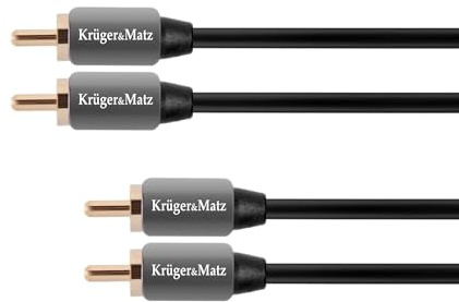 Krüger&Matz KM0303 2RCA till 2RCA-kabel, digital cinch audio stereo, 0,5 m