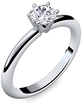 Verlobungsringe Silber 925 von AMOONIC mit echtem Zirkonia Stein | mit kostemlosem Etui & Etuigravur Heiratsantrag Antrag Silberring Ring mit Stein wie Diamant Damenring AM195SS925ZIFA-2
